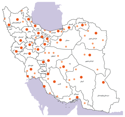 خط 021 تهران در سرتاسر ایران